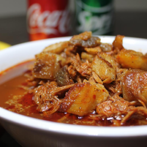 Birria con Chicharron